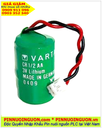 Varta CR1/2AA (Zắc PH2.0-2P) Pin nuôi nguồn PLC Varta CR1/2AA 1/2AA 950mAh chính hãng, Xuất xứ Đức
